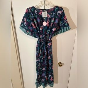 NWT PrintFresh Mythical Mermaids OS kaftan dress / swim cover up